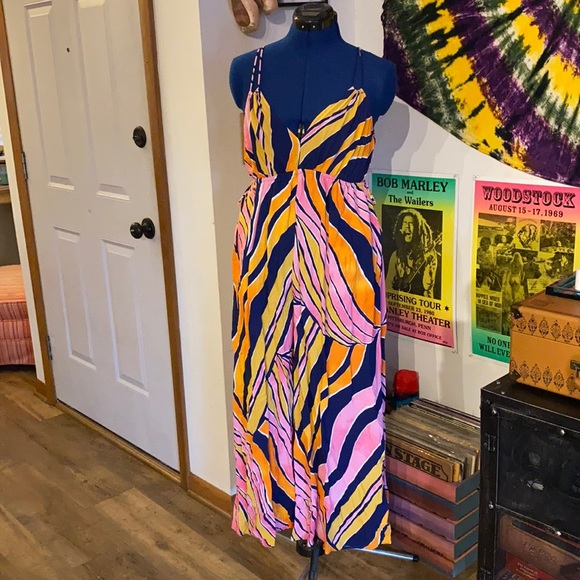 Multi colored Anthropologie jumpsuit w/ pockets - Picture 1 of 3